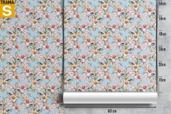 Carta da Parati Design e Stili Flora e Fauna Fiori Natura Vintage