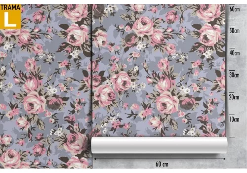 Carta da Parati fiori rosa natura vintage pattern. 2