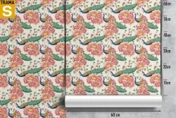 Carta da Parati Design e Stili Flora e Fauna Fiori Natura Vintage