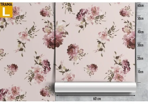 Vintage nature pink flowers wallpaper. 2