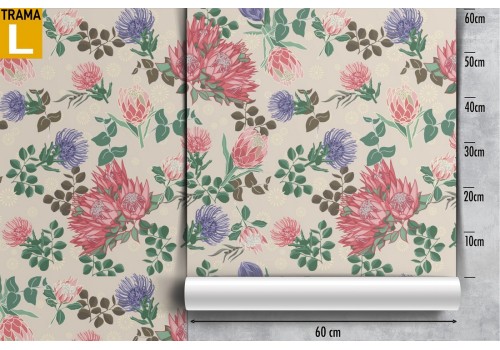 Vintage nature pink flowers wallpaper. 2