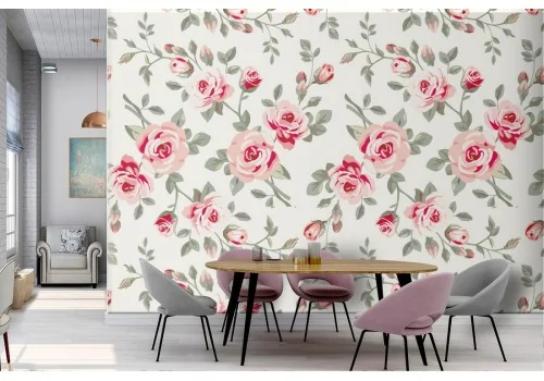 Vintage nature pink flowers wallpaper.314