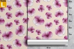 Carta da Parati fiori rosa pattern moderno natura.