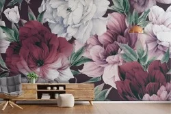 Modern Nature Flowers Wallpaper