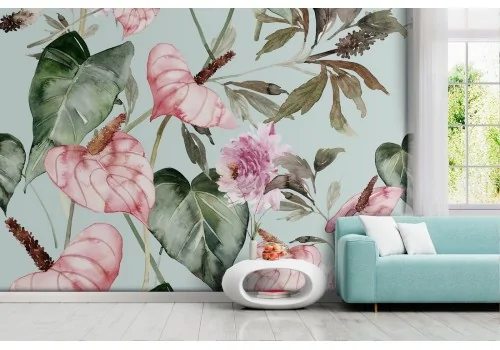 Vintage nature pink flowers wallpaper.323