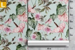 Vintage pink flowers nature wallpaper.