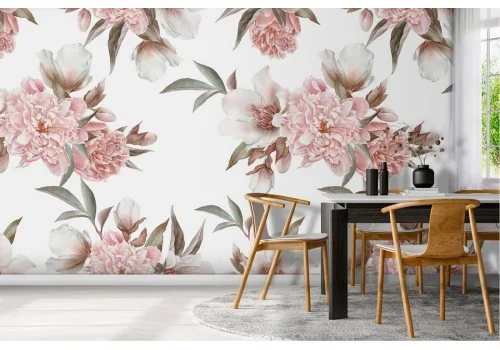 Vintage nature pink flowers wallpaper.324