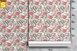 Carta da Parati Design e Stili Flora e Fauna Fiori Natura Vintage