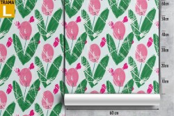 Stylized flowers wallpaper nature decoration.