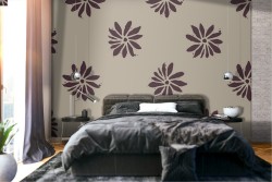 Carta da Parati fiori stilizzati design moderno natura.