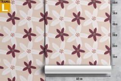 Wallpaper with stylized flowers nature modern design.