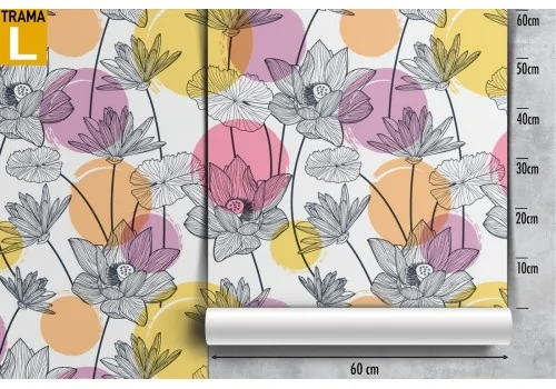 Wallpaper with stylized flowers nature modern design. 2