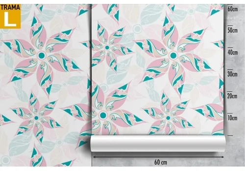 Wallpaper with modern nature pattern of stylized flowers. 2