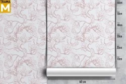 Carta da Parati Fiori Moderna Natura Stilizzata