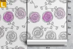 Modern nature stylized flowers wallpaper.