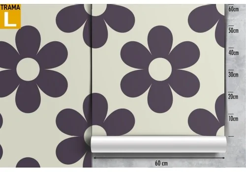 Carta da Parati fiori stilizzati natura moderna. 2