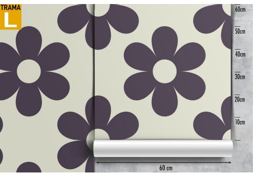 Modern nature stylized flowers wallpaper. 2