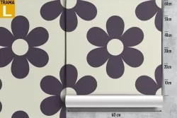 Modern nature stylized flowers wallpaper.