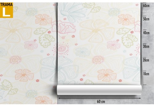 Modern nature stylized flowers wallpaper. 2