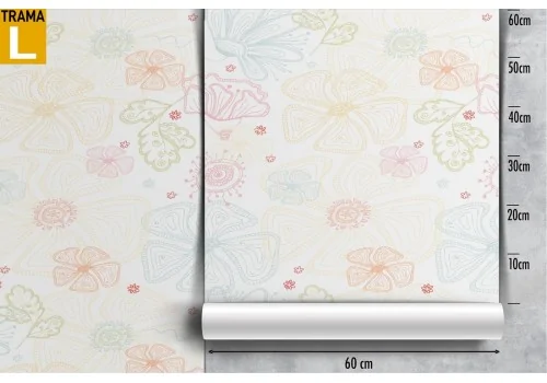 Modern nature stylized flowers wallpaper. 2