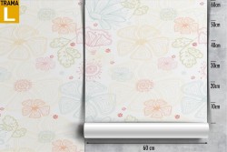 Carta da Parati fiori stilizzati natura moderna.