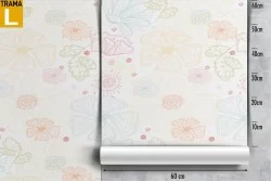 Modern nature stylized flowers wallpaper.