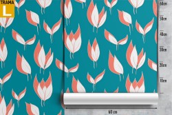Modern nature stylized flowers wallpaper.