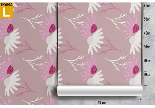 Modern nature stylized flowers wallpaper. 2