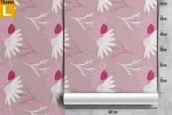 Modern nature stylized flowers wallpaper.