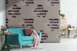 Modern nature stylized flowers wallpaper.