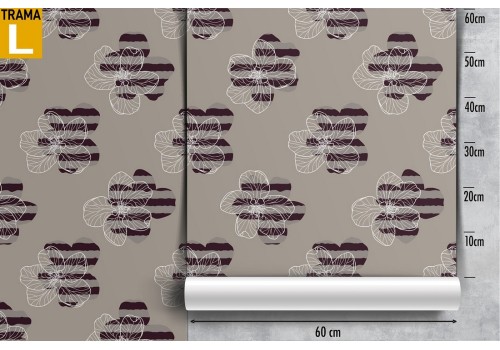 Modern nature stylized flowers wallpaper. 2