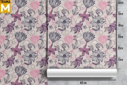 Carta da Parati Fiori Moderna Stilizzata Natura