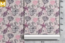 Modern Stylized Flowers Nature Wallpaper