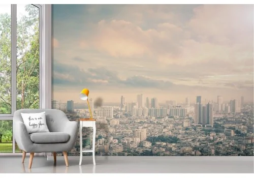 Carta da Parati città skyline grattacieli metropoli 2