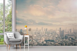 Carta da Parati città skyline grattacieli metropoli