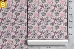 Carta da Parati Design e Stili Flora e Fauna Fiori Moderna Stilizzata Natura