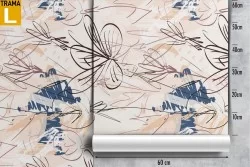 Modern nature stylized flowers wallpaper.