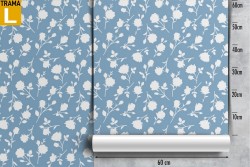 Carta da Parati fiori stilizzati natura pattern.