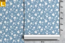 Wallpaper with stylized flowers nature pattern.