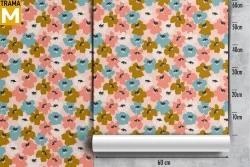 Stylized Nature Flowers Wallpaper