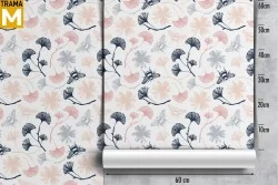 Carta da Parati Fiori Moderna Natura Stilizzata