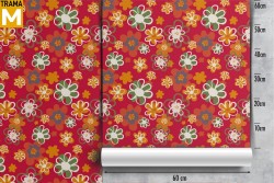 Stylized Nature Flowers Wallpaper