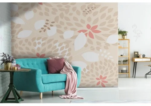 Vintage nature stylized flowers wallpaper.355