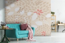 Vintage nature stylized flowers wallpaper.