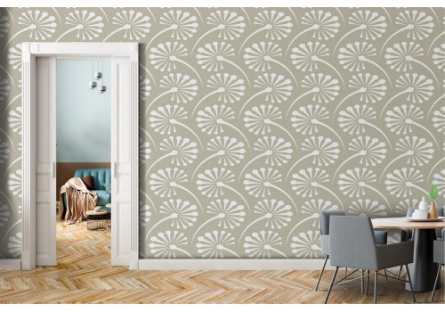 Vintage nature stylized flowers wallpaper.