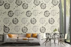 Vintage nature stylized flowers wallpaper.