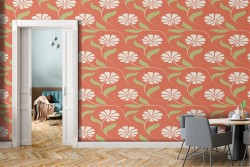 Vintage nature stylized flowers wallpaper.