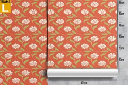 Vintage nature stylized flowers wallpaper.