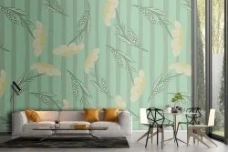Vintage nature stylized flowers wallpaper.