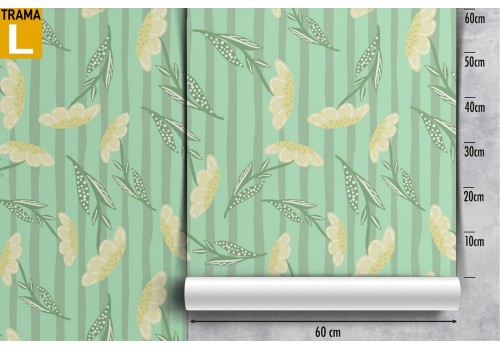 Vintage nature stylized flowers wallpaper. 2